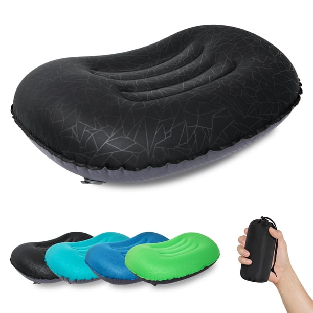 Almohada ATEPA inflable ultraligera impermeable ergonómica negra