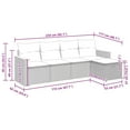 thumbnail image 2 of vidaXL 5 Piece Garden Sofa Set with Cushions Black Poly Rattan, 2 of 5
