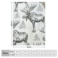 thumbnail image 4 of Qinduosi Moose Fleece Blanket Wild Animal Theme Sherpa Blanket for Chair Sofa Couch Cartoon Moose Plush Throw Blanket Breathable Gray Wildlife Style Room Decor, 4 of 6