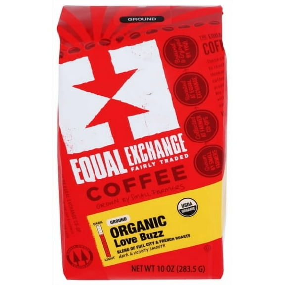 (Pack of 6) Equal Exchange Coffee LoveBuzz Ground Organic 10 oz