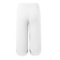 thumbnail image 3 of ShiShine Capris Pants for Women Casual Drawstring Elastic High Waist Wide Leg Lounge Capris, 3 of 4