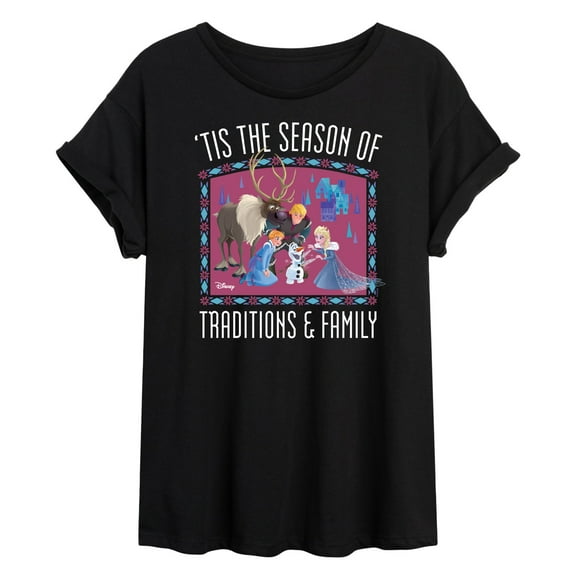 Frozen 2 - Tis The Season - Juniors Ideal Flowy Muscle T-Shirt