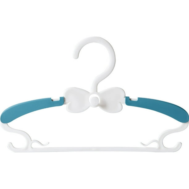 Paquete de 10 perchas retráctiles para ropa de niños, perchas para secar ropa para bebés y bebés, perchas colgantes multifuncionales para el hogar, perchero para niños, azul JAMW Sencillez