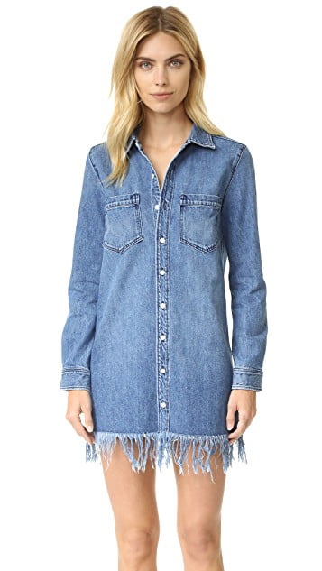 fringe denim dress