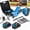 (Blue) Advanced battery * 2+toolbox+full accessori, variant on Battery Powered Wireless HVLP Paint Sprayer, Cordless Spray Paint Machine for Indoor Outdoor Home DIY Furniture Cabinets Fences Walls