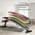 thumbnail image 6 of Costway Folding Weight Bench Adjustable Sit-up Board Curved Decline Bench Red, 6 of 11