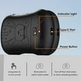 thumbnail image 2 of Rechargeable hand warmer 2-pack (black), 2-in-1 electric hand warmer, 6000mAh portable pocket hand warmer, double-sided heating, suitable for all ages, golf, outdoor sports, camping, Christmas gifts, 2 of 11