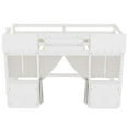 thumbnail image 6 of Bellemave Low Loft Bed with Storage Cabinet, Twin Size Loft Bed with Curtain and Bookcase,Wood Loft Under-Bed with Play Space (White）, 6 of 8