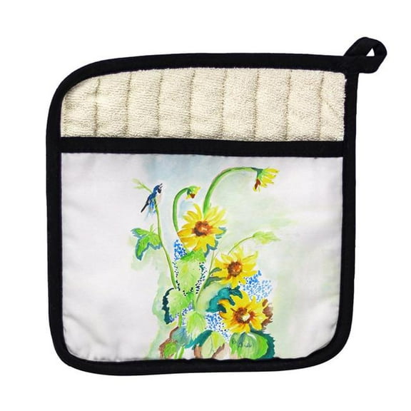 Betsy Drake PT1049 Sunflower & Bird Pot Holder