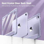 Fintie Hybrid Slim Case for iPad Mini 7 (A17 Pro) 2024 / iPad Mini 6 2021 - Shockproof Clear Transparent Back Shell with Pencil Holder