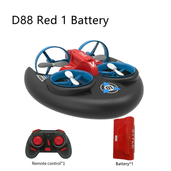D88 3 In 1 Sea, Land And Air 360 Rolling UAV Waterproof Remote Control Four Axis Aircraft High Speed Drift Cars RC Foam Boat