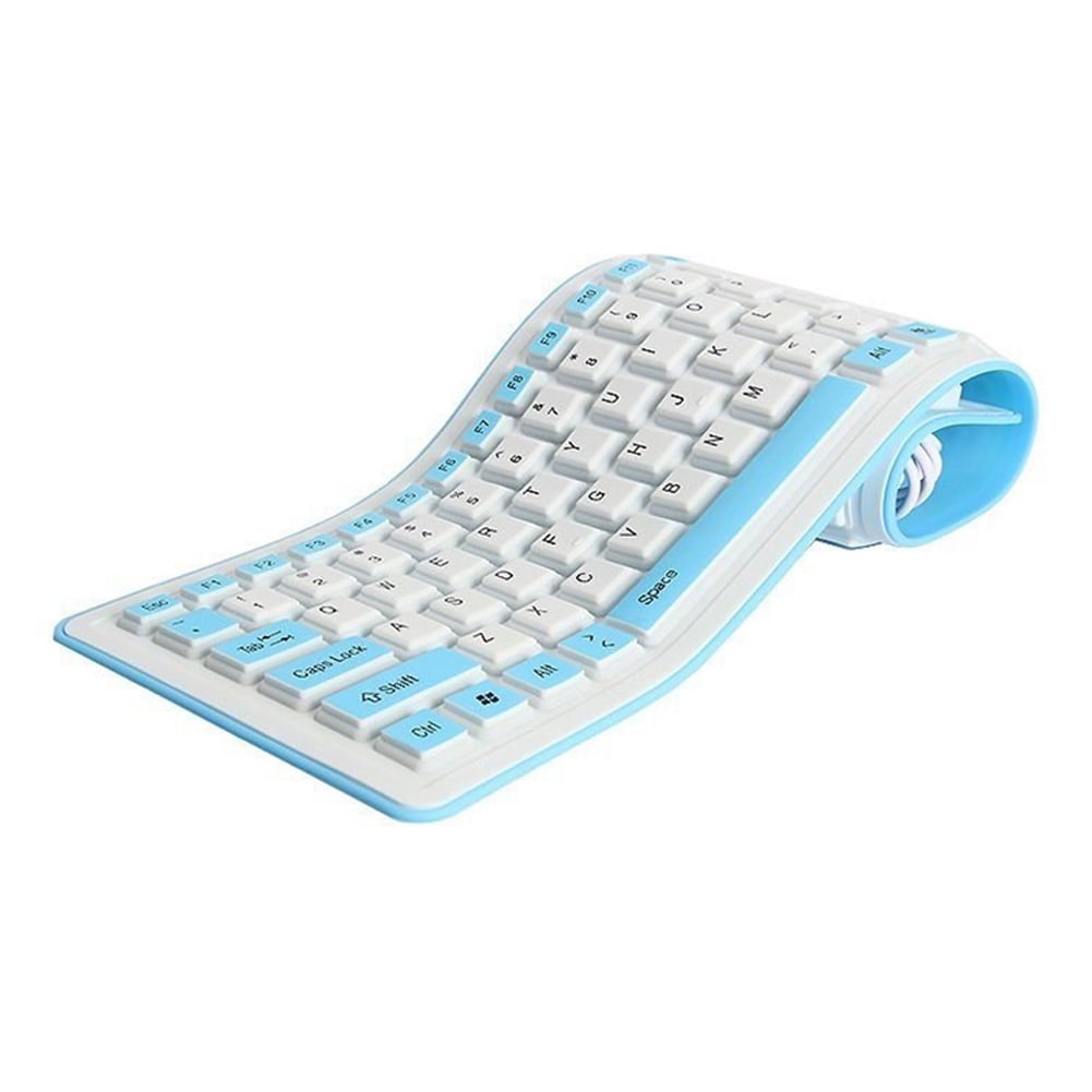 Foldable Silicone Keyboard USB Wired Flexible Soft Waterproof Up Keyboard AHS 