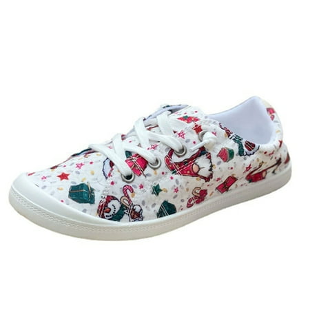 

Low Top Christmas Canvas Sneaker Odor-proof and Shock-absorbing Gift for Girlfriend Women Lover White 43 Christmas Gifts