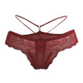 thumbnail image 5 of Bigersell Womens Boxers Underwear Clearance Plus Size Cotton Underwear Women G-Strings Panty Style P-256 Nylon Brief Panties Plus Size Thongs Briefs Mid Waist Women's Bikini Panties Wine One Size, 5 of 6