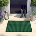 thumbnail image 2 of Green Black Checkerboard Checkered Flannel Non Slip Door Rugs,Washable Door Mats Indoor,Decorative Door Mats,Dirt-Resistant and Absorbent Doormat for Entrance,Bedroom,Kitchen,Bathroom,23.5"x16", 2 of 5