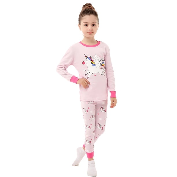 Ropa para niños, ropa de casa para bebés, ropa de dormir para 2, 3, 4, 5, 6, 7 y 8T, pijamas de unicornio para niños, pijamas para niñas, conjuntos de pijamas de Navidad para niños