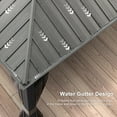 thumbnail image 3 of PURPLE LEAF 11' X 14' Permanent Hardtop Aluminum Frame Gazebo with Galvanized Steel Double Roof for Patio Lawn and Garden, Light Included, Grey, 3 of 13