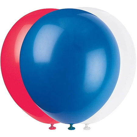 Unique Industries 52687 72 Pieces 12 inch Balloons in Red White and Blue Pack of 1