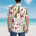 thumbnail image 4 of Disketp Hawaiian Shirts For Men,Snowflakes Santa Claus Christmas Tree Print Mens Casual Short Sleeve Button Down Shirts Beach Shirt, 4 of 7