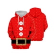 thumbnail image 2 of Frontwalk Men's Xmas Hooded Sweatshirts Santa Claus Print Christmas Hoodies Jumbo Printed Pullover Tops Mens Funny Hoodie Sweatshirt Long Sleeve Style-E 2XL, 2 of 3