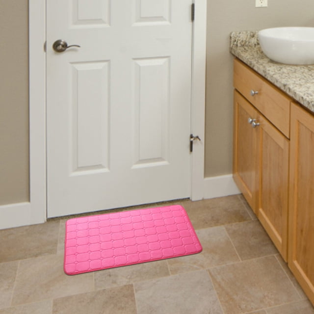 Fiudx Alfombrilla de Baño de Espuma Viscoelástica, Soporte Acolchado Suave, Súper Absorbente, Secado Rápido, Decoración para Baño, Dormitorio, Sala de Estar, Artículos Esenciales para El Hogar, Tamañ