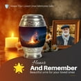 thumbnail image 5 of Yatskia Night Campfire Mini Memorial Keepsake Urns for Human Ashes Adult Male and Female, Medium Cremation Burial Urn for Ashes Adult Dad, (Monar 10 Inch and 3 Inch), 5 of 8