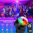 thumbnail image 3 of Party Light with Remote Control Disco Ball Strobe Light 7 Modes Stage Light Family Room Birthday Christmas New Year Decoration (Light), 3 of 7