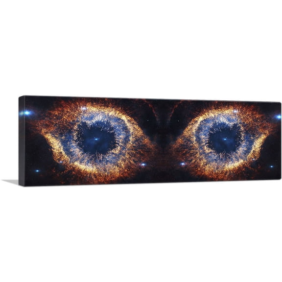 ARTCANVAS Eyes of the Universe Nebula Hubble Telescope Panoramic Canvas Art Print - Size: 36" x 12" (0.75" Deep)
