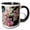 Black/White, variant on 3drose, Pink and White Palaenopsis Orchids, 11oz Two-tone Green Mug