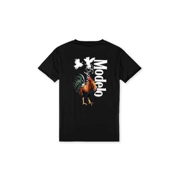Rooster T-Shirt - Bold Rooster Graphic With Dynamic Fighting Cocks , Perfect For Beer Lovers and Fiesta enthusiasts , Casual Daily Wear , Relaxed Fit
