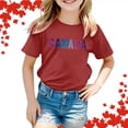 thumbnail image 2 of Ketyyh-chn99 T-Shirts pour Adolescentes T-Shirt à Manches Courtes pour Filles T-Shirt d'Été à Col Rond Coupe Décontractée T-Shirts Basiques pour 12-13 Ans, Rouge, 2 of 5