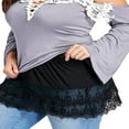thumbnail image 2 of Jupe Mini Ajustable Superposition Faux Haut Bas Rallonge Chemise Plus Noir XXXXXL, 2 of 6