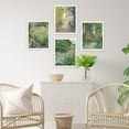 thumbnail image 3 of PixonSign Framed Wall Art Summer Pastel Flower Forest, Set of 4 Classic Countryside Wall Decor Arts, Nature Vintage Wall Décor, Adhesive Canvas Poster, Modern Home Artwork - 11"x14" White, 3 of 5