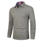 thumbnail image 1 of Camiseta de Manga Corta Casual Diario Botón Solapa Bolsillos de los Hombres, Poliéster Ligero para Invierno Primavera Desgaste, 1 of 1