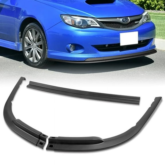 Stay Tuned Performance Front Bumper Spoiler Lip For 2008-2010 Subaru Impreza WRX Premium CS-Style Black
