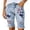 Z2Blue, variant on Trendfront Womens Slim Fit Distressed Printed Patchwork Cut-off Shorts Stretchy Denim Style Shorts Fashion Summer Outfits Casual Bottoms