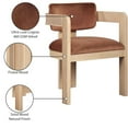 thumbnail image 2 of Meridian Furniture Sacha Cognac Velvet Dining Chair (Set of 2), 2 of 9