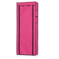 thumbnail image 7 of Topcobe 9 Lattices Non-woven Fabric Shoe Rack, Shoe Organizer for Home, Room-saving Assembled Cloth Wardrobe, Rose Red, 7 of 7