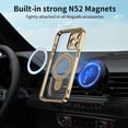 thumbnail image 3 of for iPhone 15 Pro Max Case Magsafe with Invisible Magnetic Kickstand Plating 10FT Shockproof Soft Rubber Clear Protective Phone Case (Gold), 3 of 12