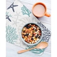 thumbnail image 3 of Teal Blue Grey Coastal Kitchen Dish Towels for Drying Dishes Set of 4, Summer Beach Coral Shell Starfish Waffle Weave Microfiber Hand Tea Bathroom Towels Quick Dry & Absorbent Towel 12x12, 3 of 7