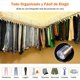thumbnail image 4 of Perchas Multifuncionales Tipo S de 9 Niveles, Acero Inoxidable, Plegables y Antideslizantes, Ahorro de Espacio, Organizador para Pantalones, Faldas y Bufandas (2 Pack), 4 of 9
