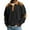 Black, variant on Men's Casual Sports Polo Collar Button Pullover Hoodie - White - Size S