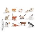 thumbnail image 5 of 12pcs Mini cat Figurines,Hand Painted Tiny cat Realistic Detailed Plastic cat for home decor, 5 of 9