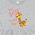 thumbnail image 4 of Inktastic My Safta Loves Me Cute Giraffe Girls Baby Dress, 4 of 5