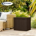 thumbnail image 5 of Suncast 22-Gal. Weather-Resistant Resin Outdoor Storage Deck Box and Bench, Java Brown, 5 of 8