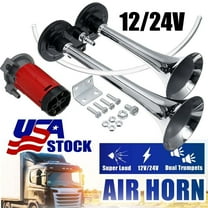 1000DB 12V Super Loud Air Horn Compressor Dual Trumpet For Truck Train Boat Car
