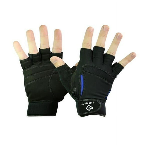 Bionic Glove BMFX-M-P-BK-2X Mens Beast Mode Fitness Fingerless - Black, 2X Large
