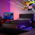 X Rocker Oracle Gaming Bed with TV Mount, Black, Full
