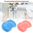 thumbnail image 6 of 2 Pcs Bath Massage Pad Back Scrubber Back Brush Exfoliate Feet Scrubber with Suction Cups TPR Blue Pink, 6 of 7