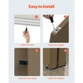 thumbnail image 5 of VEVOR Bypass Door Hardware, 6ft Heavy Duty Bypass Sliding Door Hardware Kit, Aluminum Alloy Sliding Closet Door Hardware Set for 2 Door System, Fit Door Thickness 1 3/8 " - 1 3/4", Easy to Install, 5 of 9